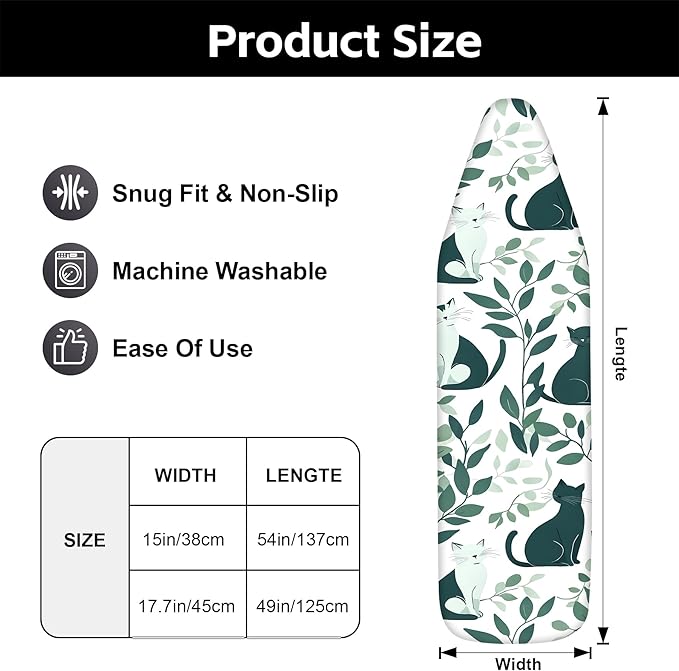 Floral Ironing Board Cover, Standard Size Cotton Iron Board Covers