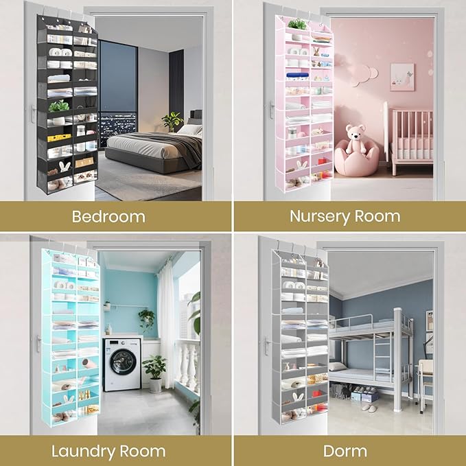 HOMELUX THEORY UPGRADED 6 Tiers Over The Door Organizer Hanging
