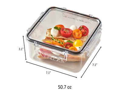 gotman Airtight Food Storage Container with Lid (50.7oz) Leak-Proof Lunch Box | BPA-Free | Meal Prep | Microwave, Freezer and Dishwasher Safe | Kitchen Fridge Organizer Boxes | Fresher Food