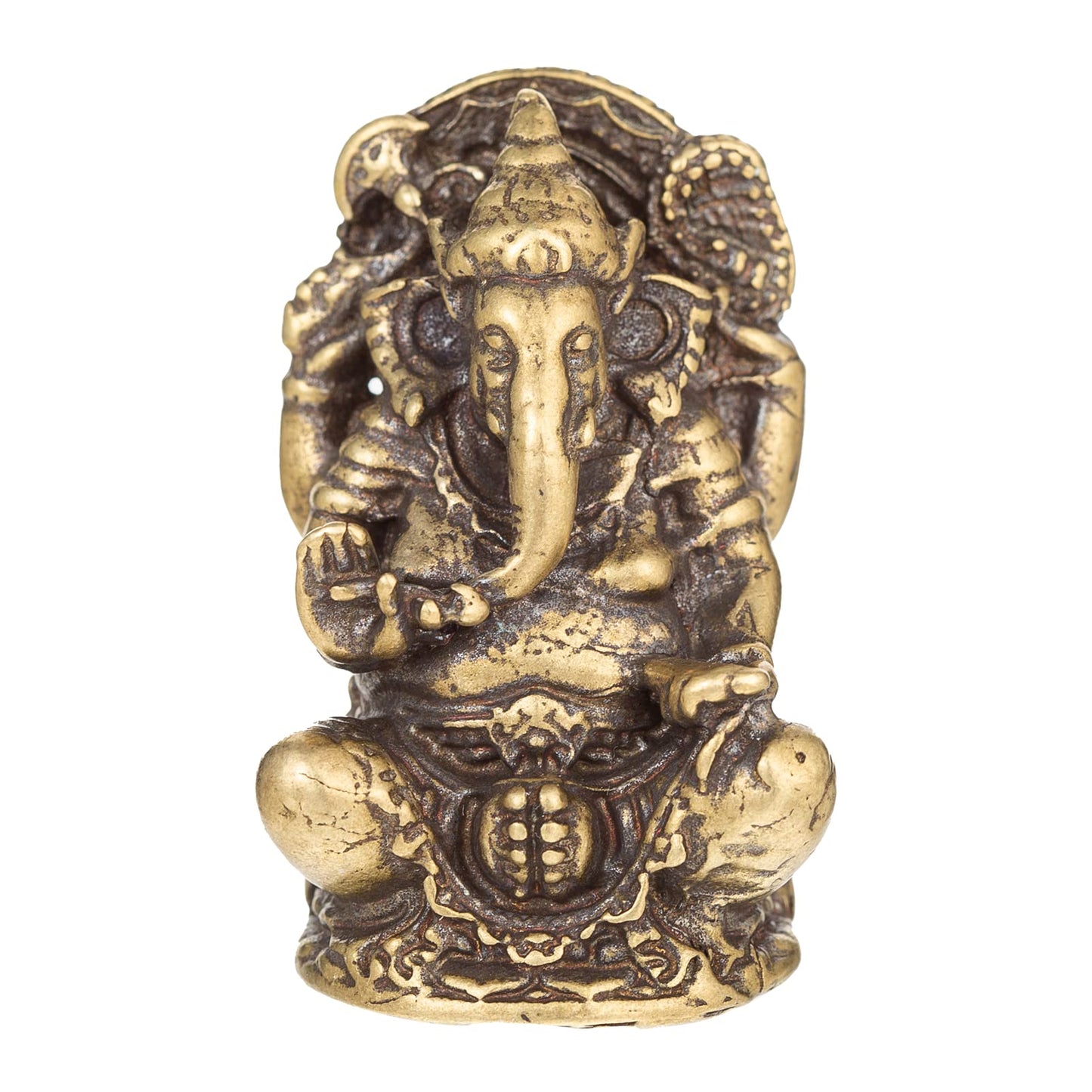 FENGSHUI-CAISHEN Ganesha Statues - Pure Copper Ganapati Ganesh Figurine, Reiki Chakra Meditation Desktop Decor