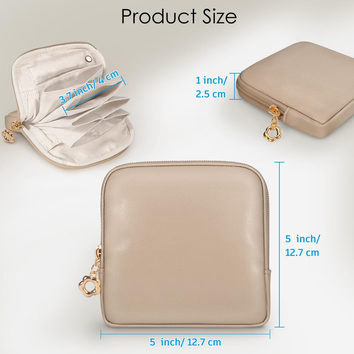 SITHON Small Travel Jewelry Case with Ring Holder, Mini Velvet Jewelry Pouch Bags, Compact Storage Organizer for Bracelet Necklaces Earrings Travel Essentials, Mother’s Day Gifts (Toffee)