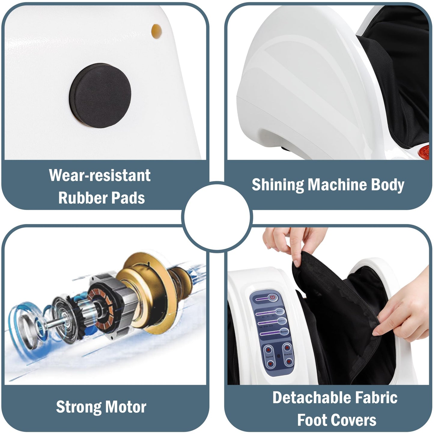 H&B Luxuries Shiatsu Foot Massager Machine with Remote Controller, Kneading and Rolling Home Massagers for Feet, Ankle, Calf, Leg, Ideally for Men, Women, Father, Mom Parents and The Elderly, Red