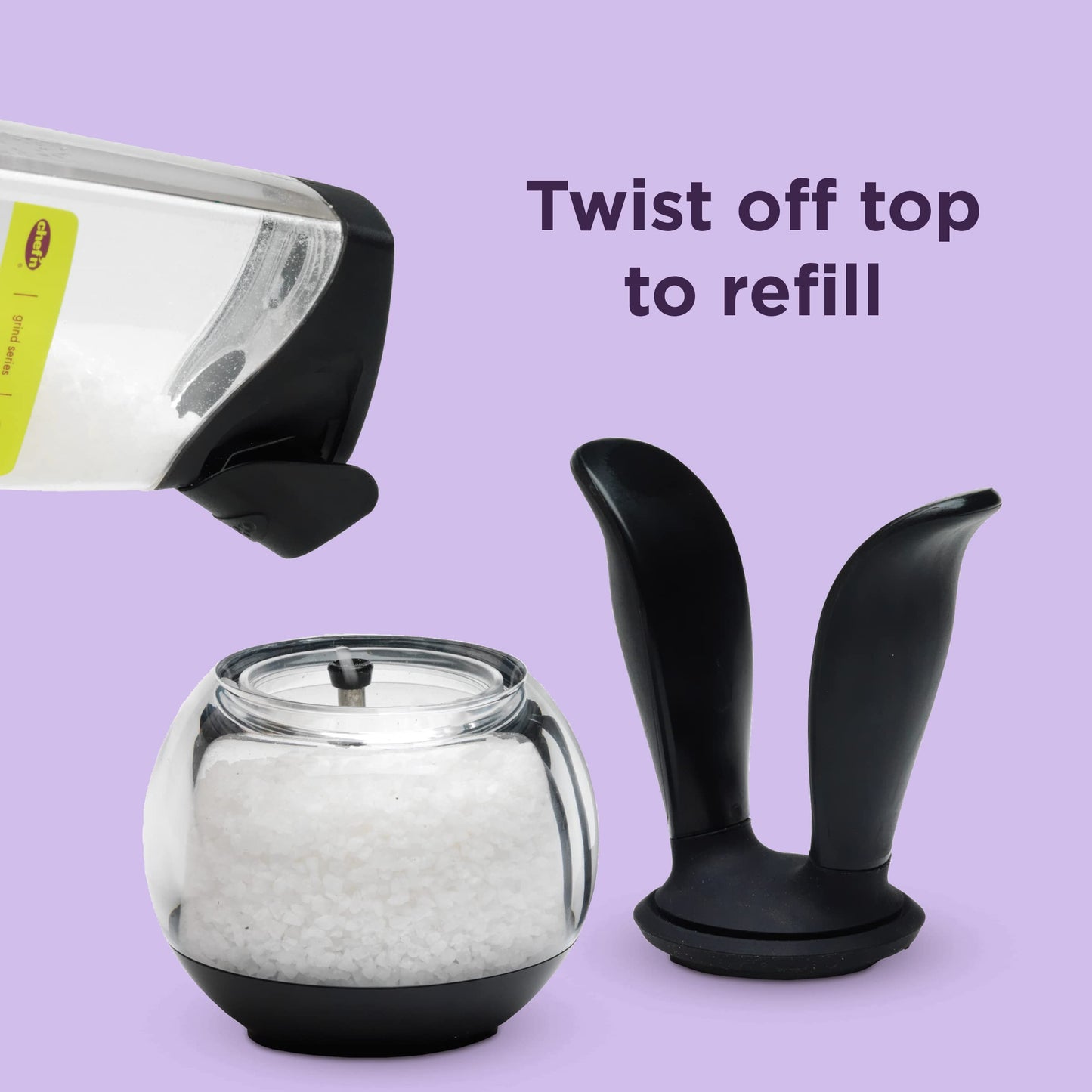 Chef'n SaltBall Grinder (Black and Clear)