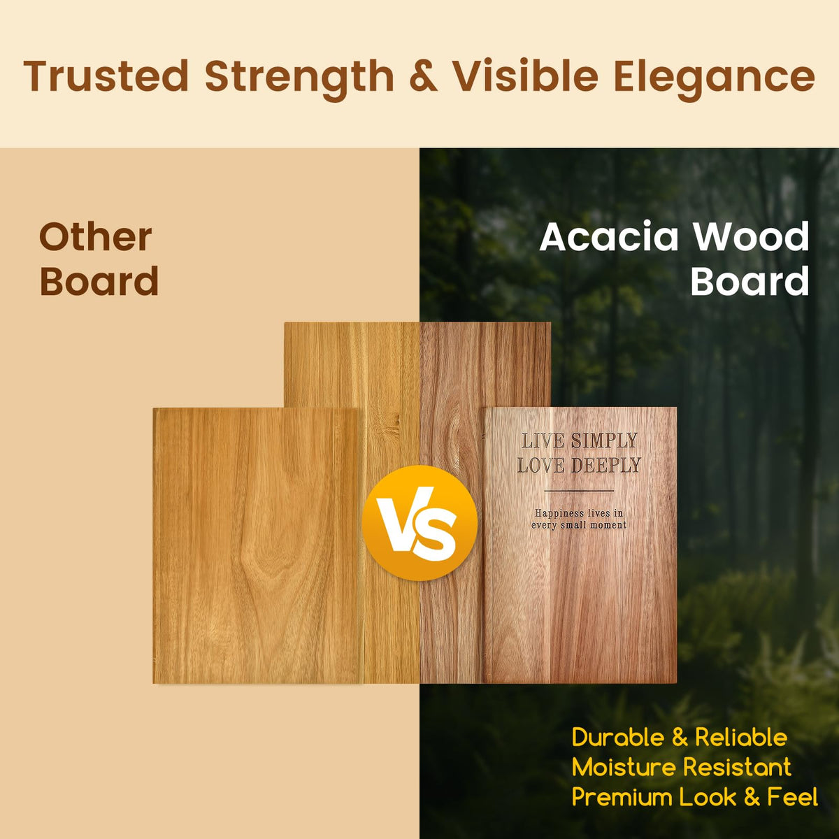 Book cutting board Set of 3, Acacia Wood Chopping Board with Stand, Charcuterie Kitchen Boards with Book‑Style Design for Cheese, Meat and Vegetables