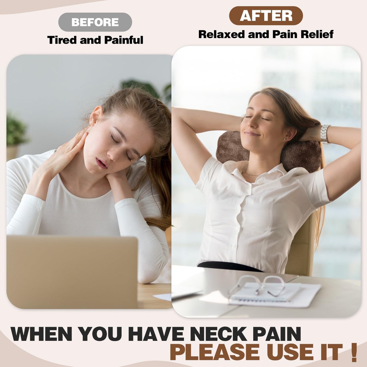 1 Pc Neck Pillow for Recliner Headrest Pillow Bone Shaped Chair Plush with Adjustable Strap Neck Support and Pain Relief Curve Head Cushion for Car Travel Airplane (Grey)