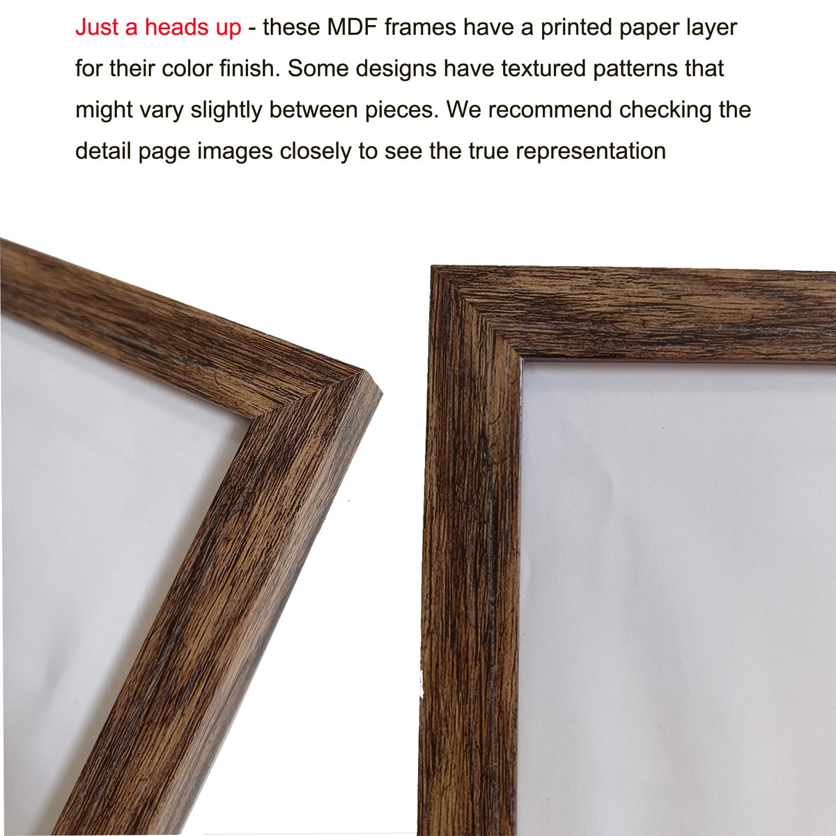LUCKYLIFE 16x20 Frames, Picture Frames for Wall, Display Pictures 11x14 with Mat or 16x20 without Mat, Pack of 2, Rustic Brown