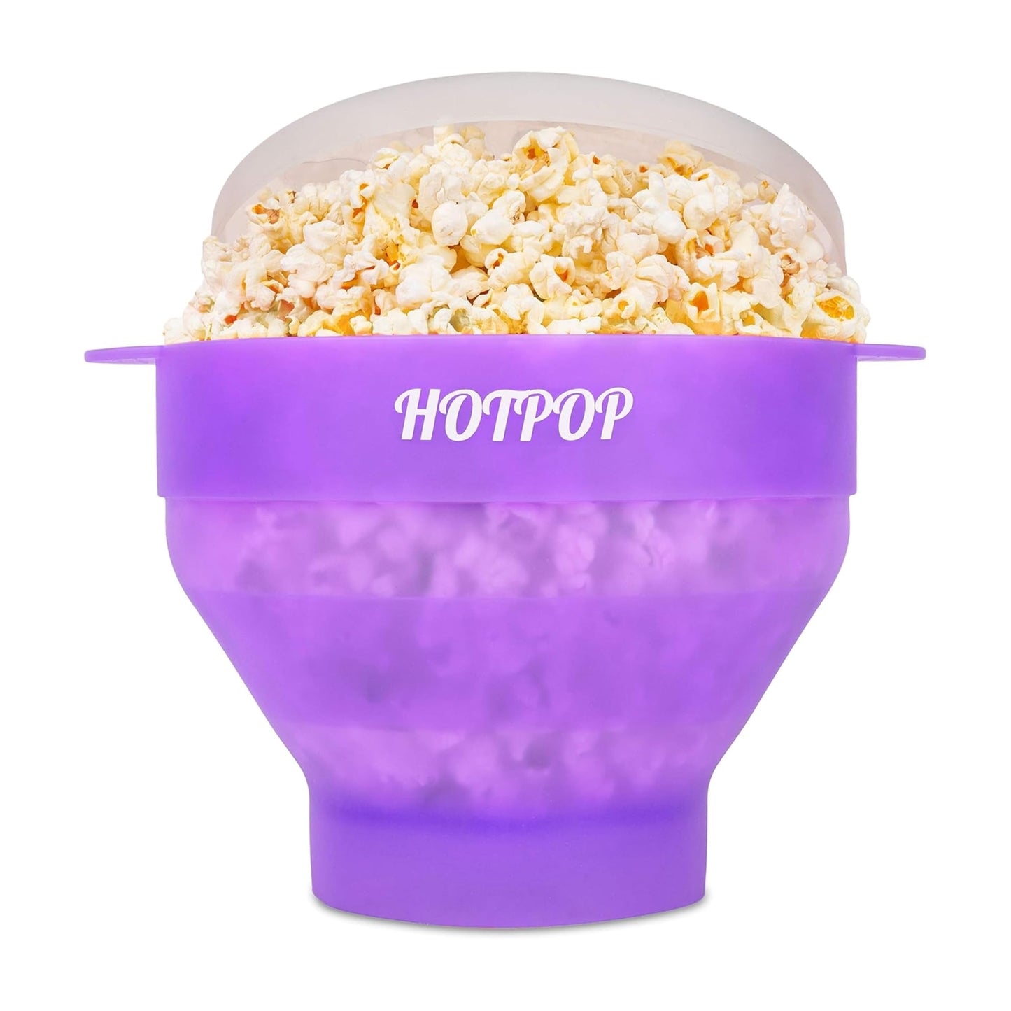 The Orginal HotPop Silicone Popcorn Maker - Microwave Popcorn Popper with Handles - Collapsible Bowl, Heat-Resistant, Easy to Clean, Ideal for Family Movie Nights, 15-Cup Capacity - Red