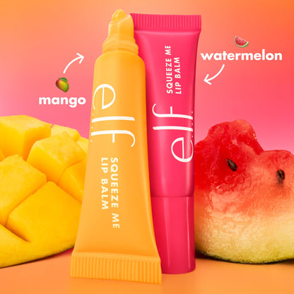 e.l.f. Squeeze Me More Lip Balm Duo, Moisturizing Balm For A Sheer Tint Of Color, Made With Hyaluronic Acid, Vegan & Cruelty-Free, Cherry & Bubblegum