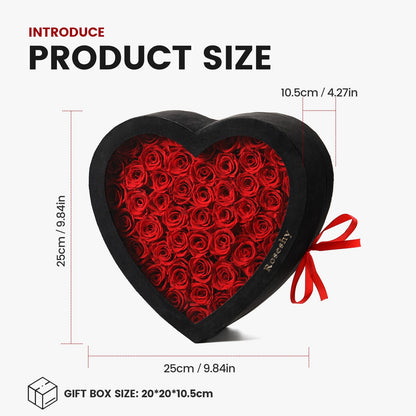 Valentines Day Flowers Roses Gifts for Her,16pcs Red Forever Preserved Roses in Heart Shape Gift Box,Valentines Day Delivery Prime Gifts-Roses Gifts for Women,Mom.