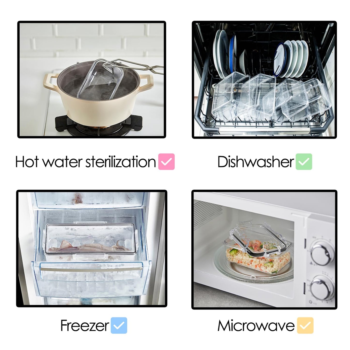 gotman Airtight Food Storage Container with Lid (50.7oz) Leak-Proof Lunch Box | BPA-Free | Meal Prep | Microwave, Freezer and Dishwasher Safe | Kitchen Fridge Organizer Boxes | Fresher Food