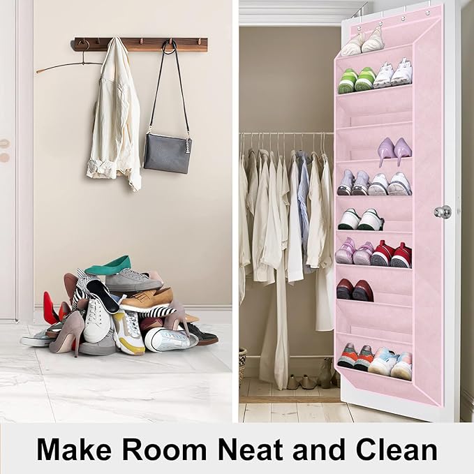 SLEEPING LAMB Over The Door Shoe Organizer