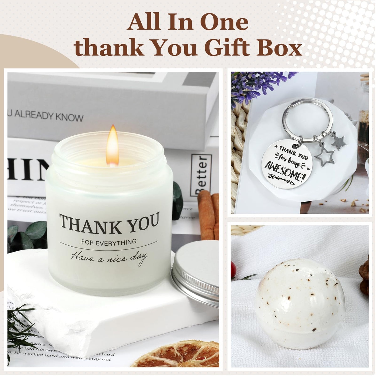 Benjika Appreciation Gifts for Women, Colleagues & Neighbors - Glass Cups, Employee & Coworker Thank You Gifts - 'Being Awesome' Gift Set