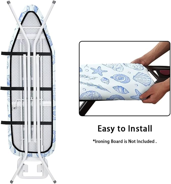 Sketch Ocean Shell Steam Ironing Board Cover Line Draw Starfish Stain Resistant