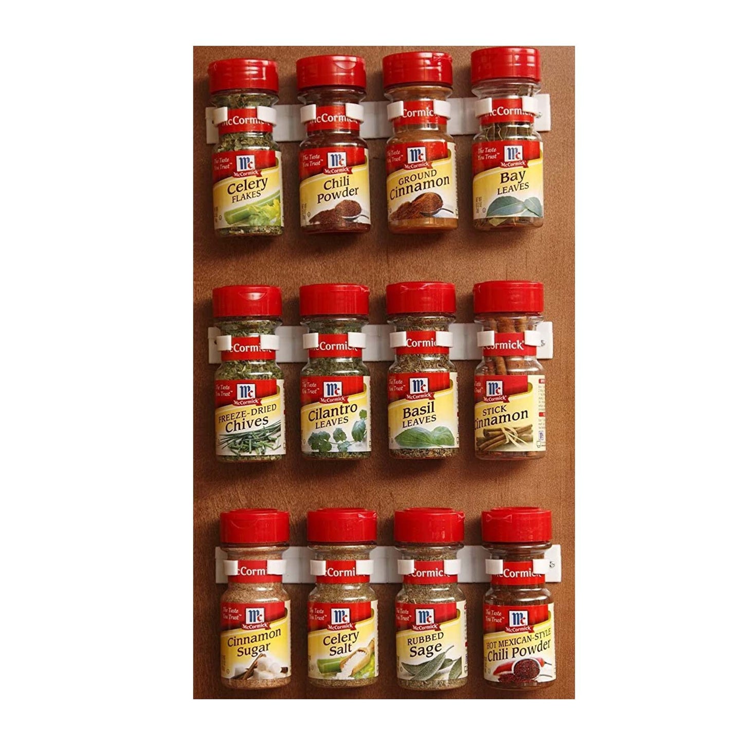 Bellemain Spice Gripper Clips for Plastic Jars - Set of 3, Holds 12 Jars