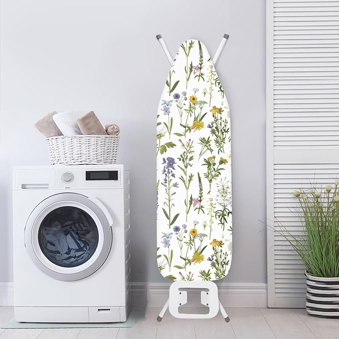 ZDCUSTOM Floral Ironing Board Cover Scorch and Stain Resistant Ironing Board