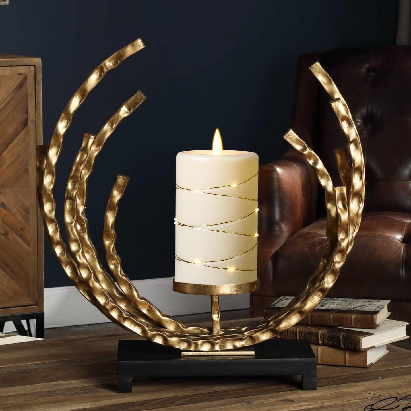 Da by LED Candle Light, 3 Dynamic Flame Candles, a Battery Candle Light, More Realistic Simulation of The Effect of Flames, with Timer Remote Control.
