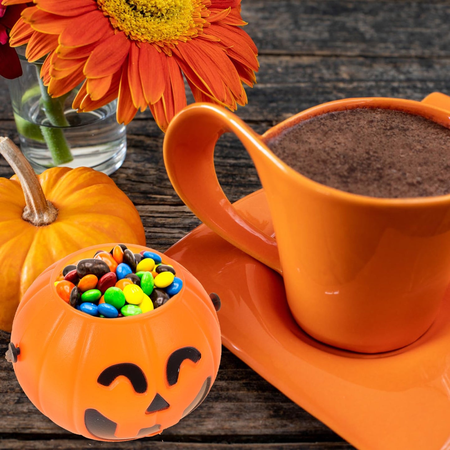 LUOEM 10pcs Mini Halloween Pumpkin Candy Bucket Little Plastic Pumpkin Bucket Children Trick or Treat Bags for Party Favors Table Decoration Props 3.34 x 2.16 x 1.77 Inch (Orange)