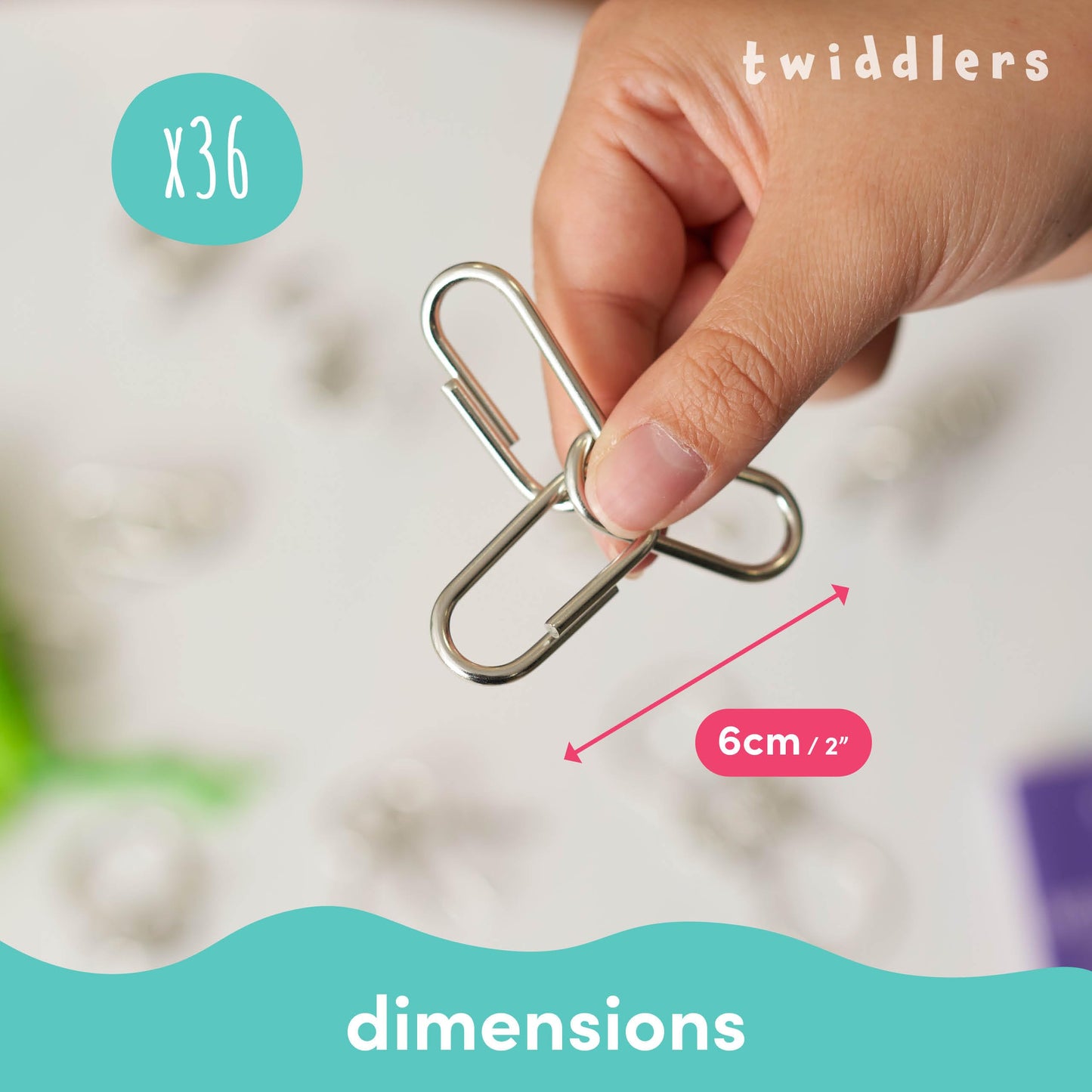 THE TWIDDLERS 36 Pieces Metal Wire IQ Brain Teaser Mind Puzzles, Multipack Mini School Gift Toys, Party Bag Fillers for Kids & Adults Party Favours, Instructions Included