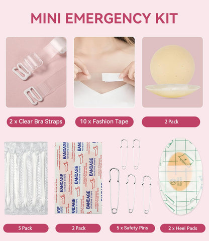 Bridal Emergency Kit for Wedding Day, 60+ Wedding Essentials Survival Set for Team Bride, Portable Travel Set with Makeup Bag, Daily Work Essentials