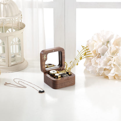 JYmusic Natural Solid Wood Music Box with Pause Function Gift for Birthdays Mother’s Day Children’s Day Valentine’s Day & Christmas