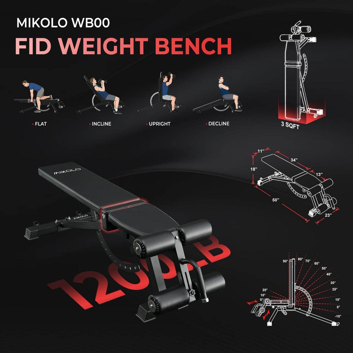 Mikolo K6 2.0 Power Cage, Power Rack with Cable Crossover System, 2000LBS Squat Rack with LAT Pull Down System, Functional Trainer with Aluminum Pulley System for Home Gym, Red, 230LB Color Weights