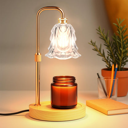 Candle Warmer Lamp with Timer and Dimmer, Electric Wax Warmers for Scented Candles with 5 Brightness Settings, Anti-Glare Lamp with Adjustable Height, Home Decor, Gift for Valentines, Birthday