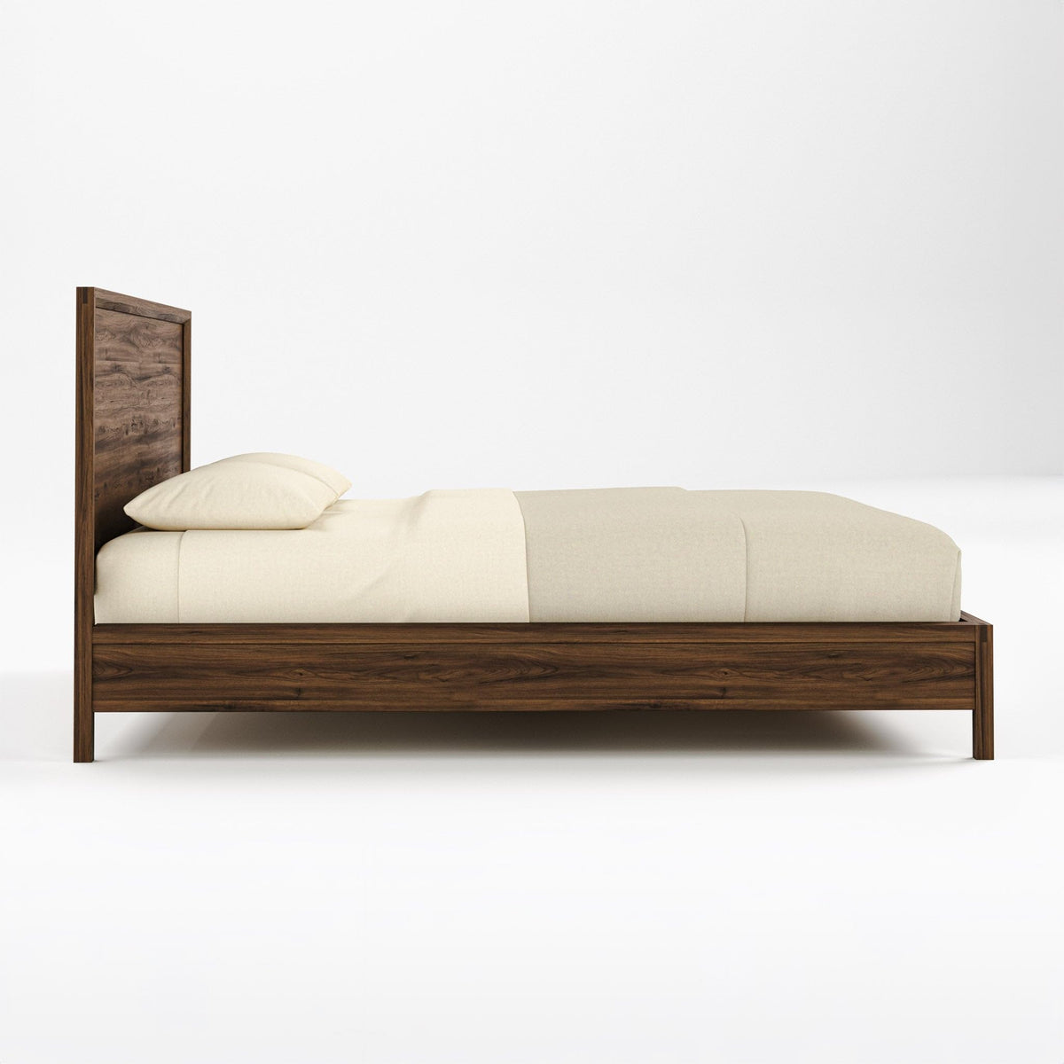 Stickley Saranac Bed, California King Solid Rustic Walnut, Sustainable Construction, Accommodates California King Mattress and Box Spring, 15in Footboard, Made in USA