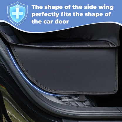 KYG 4-in-1 Waterproof & Scratch Proof & Nonslip Seat Cover Dog Hammock for Car Back Seat with Seat Anchors, Machine Washable, Durable, Dog Car Hammock Universal fits Cars Trucks SUV 135x147cm