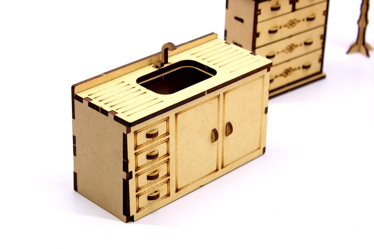 StonKraft 3D Wooden Puzzle - Wooden, DIY Kit, Build Your own, Construction Toy, Modeling Kit | MDF Toys (Furniture)