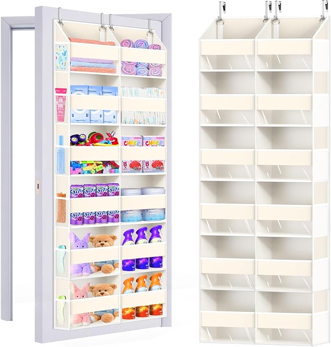 Heavy Duty Over The Door Organizer 6 Tiers, Extra Large Behind Door Storage of
