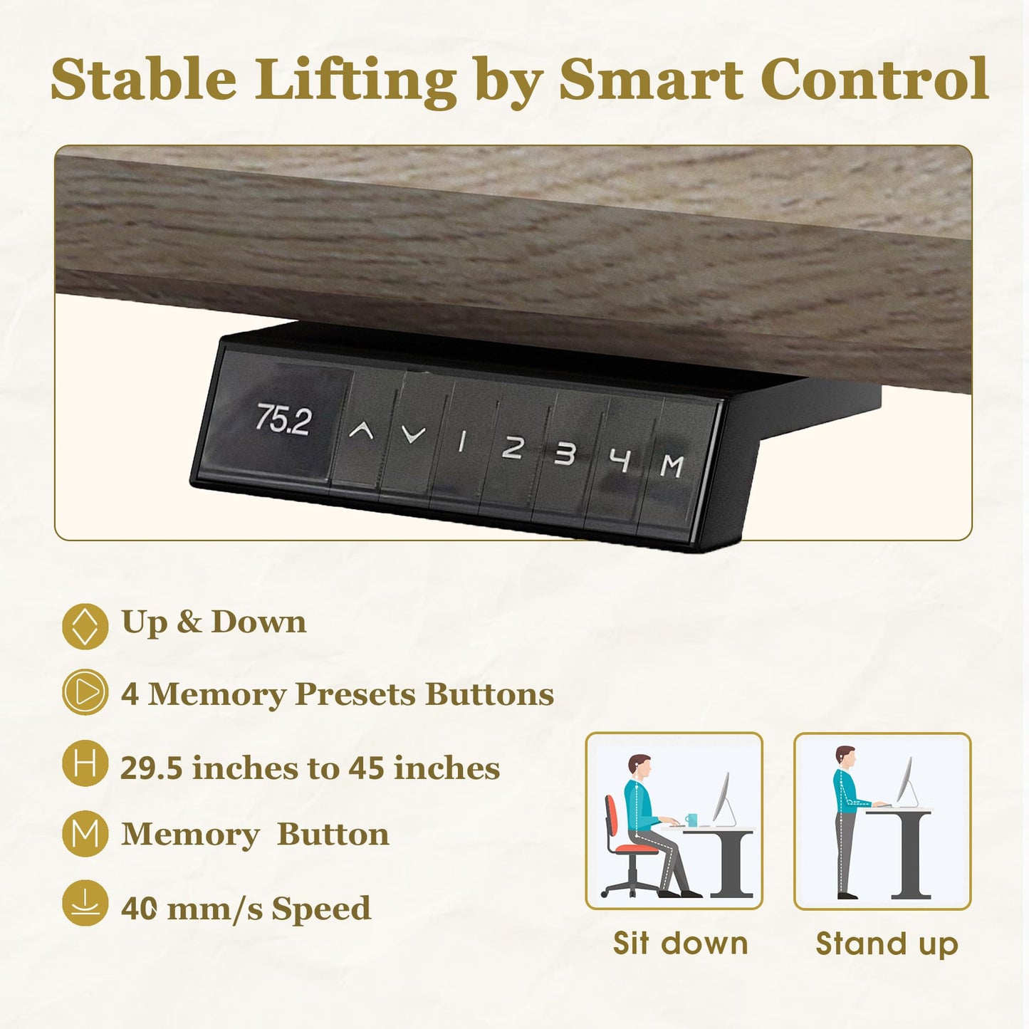 ONNAHOMEStlyle 78.74IN Adjustable Heigh L Shaped Executive Desk w/Cabinet Storage, Modern Computer Standing Home Office Desk w/Universal Charging Ports, Large Writing Table Business Workstation