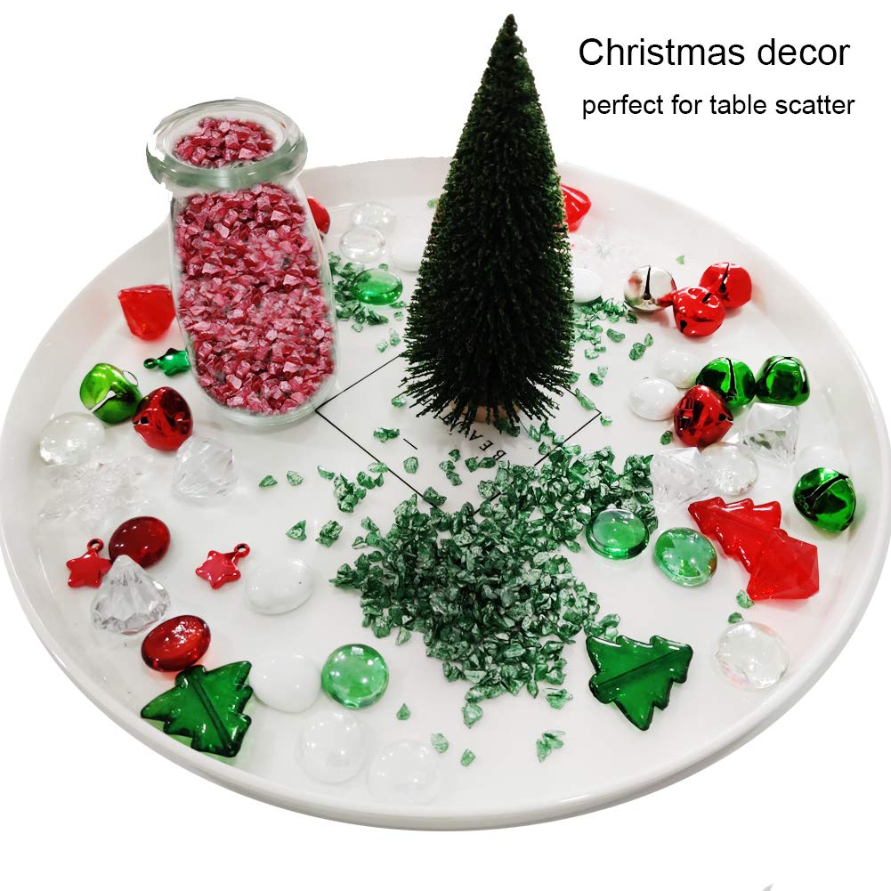 HappyFiller Broken Crushed Glass Sand Gems Stones(1.5 Cup) for Epoxy Resin Arts Crafts,Vases Fillers, Terrarium Succulent Plants Decor,Table Scatter,Home Centerpieces,Candle Holder,1.3 LB