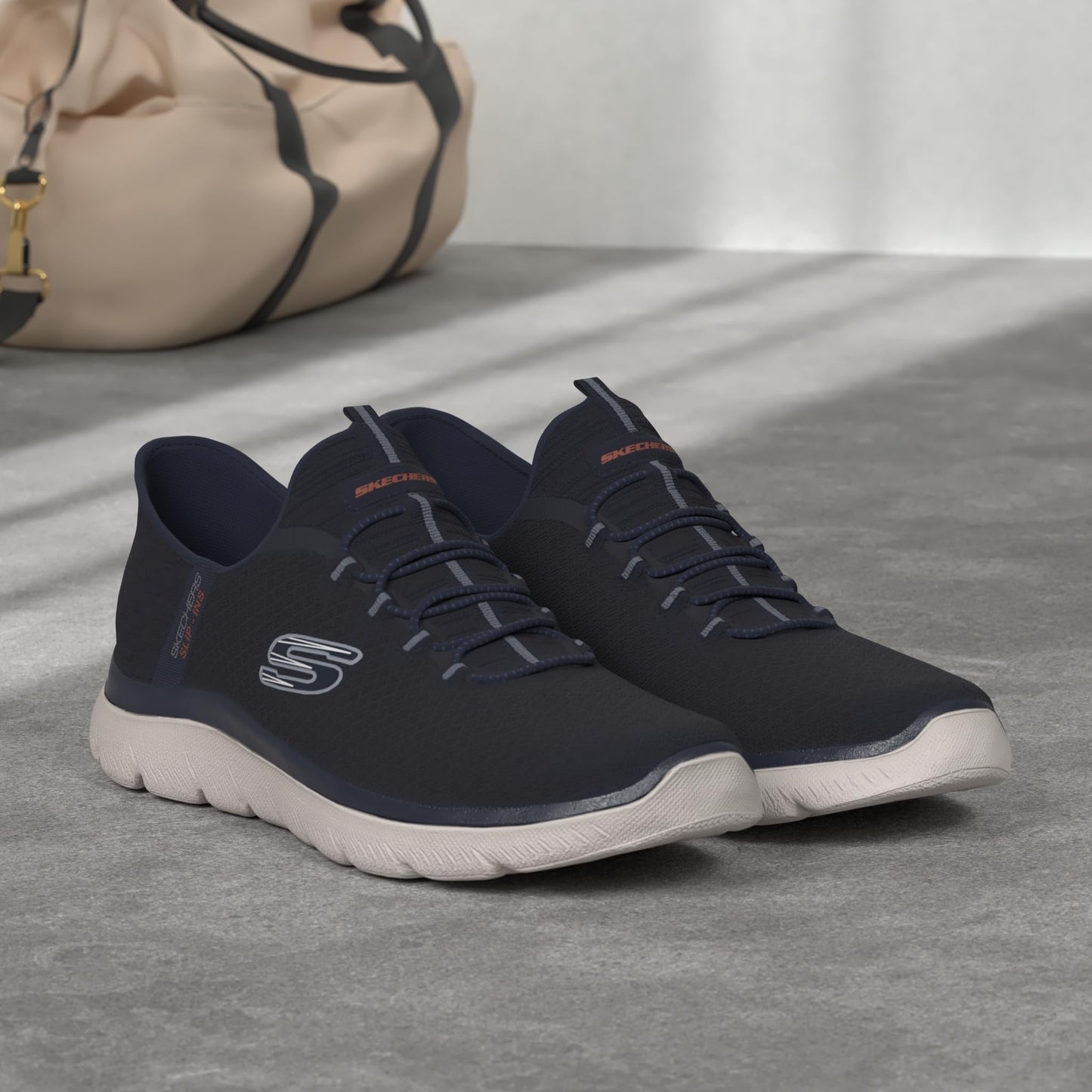 Skechers Men's Summits HIGH Range Sneaker, Navy, 9 UK Wide
