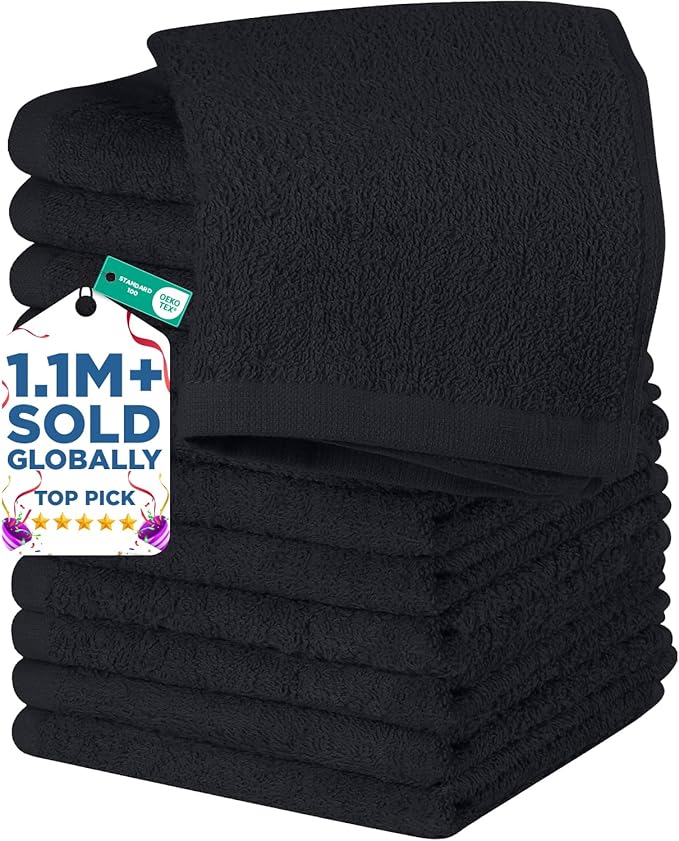 DAN RIVER 12 Pack Wash Cloths for Showering
