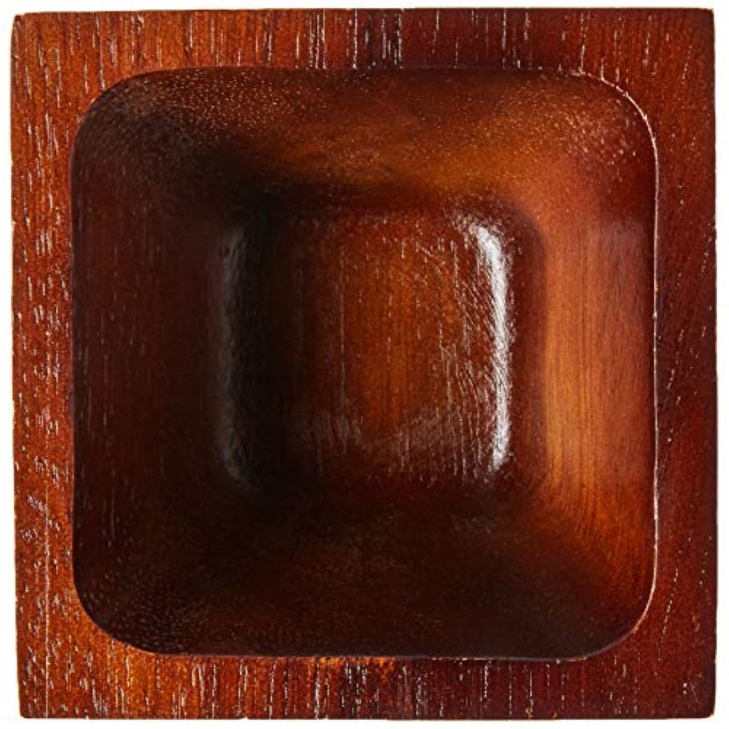 Lipper International Acacia Wood Small Square Bowls | For Condiments | Hand Wash Only | Brown | Set of 2