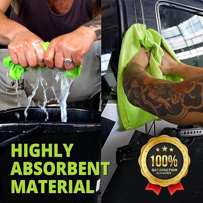 HELOMOR 12 Extra Large Microfiber Cleaning Cloths, Reusable Multi-Purpose