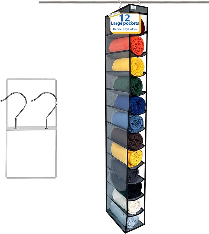 Closet Organization, 12 Section, Hanging Closet Organizer, Space Saving