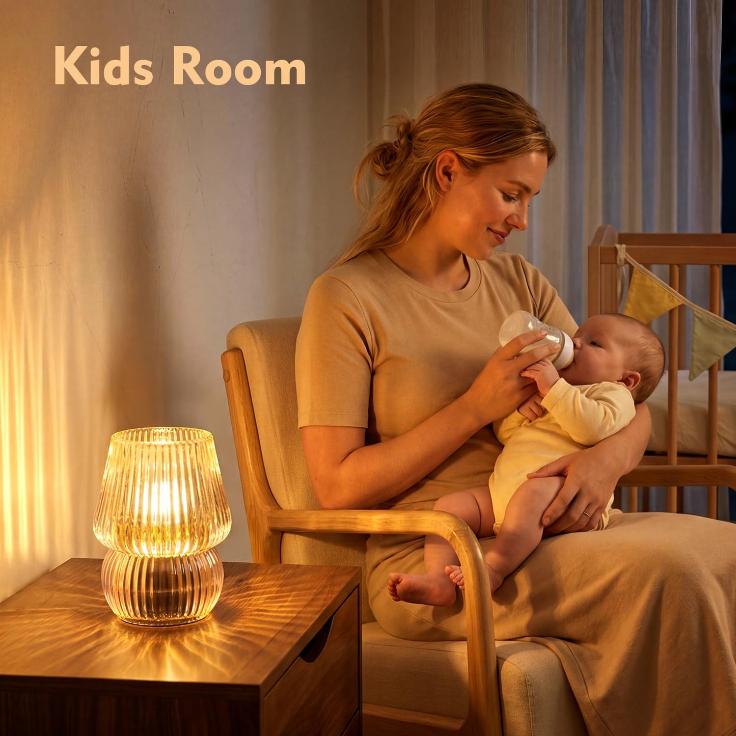 SisiHokai Small Battery Operated Lamp with Timer, Tiny Cordless Glass Table Lamp for Home Decor, Kitchen, Bathroom, Birthday Gift for Women, Mushroom, Amber