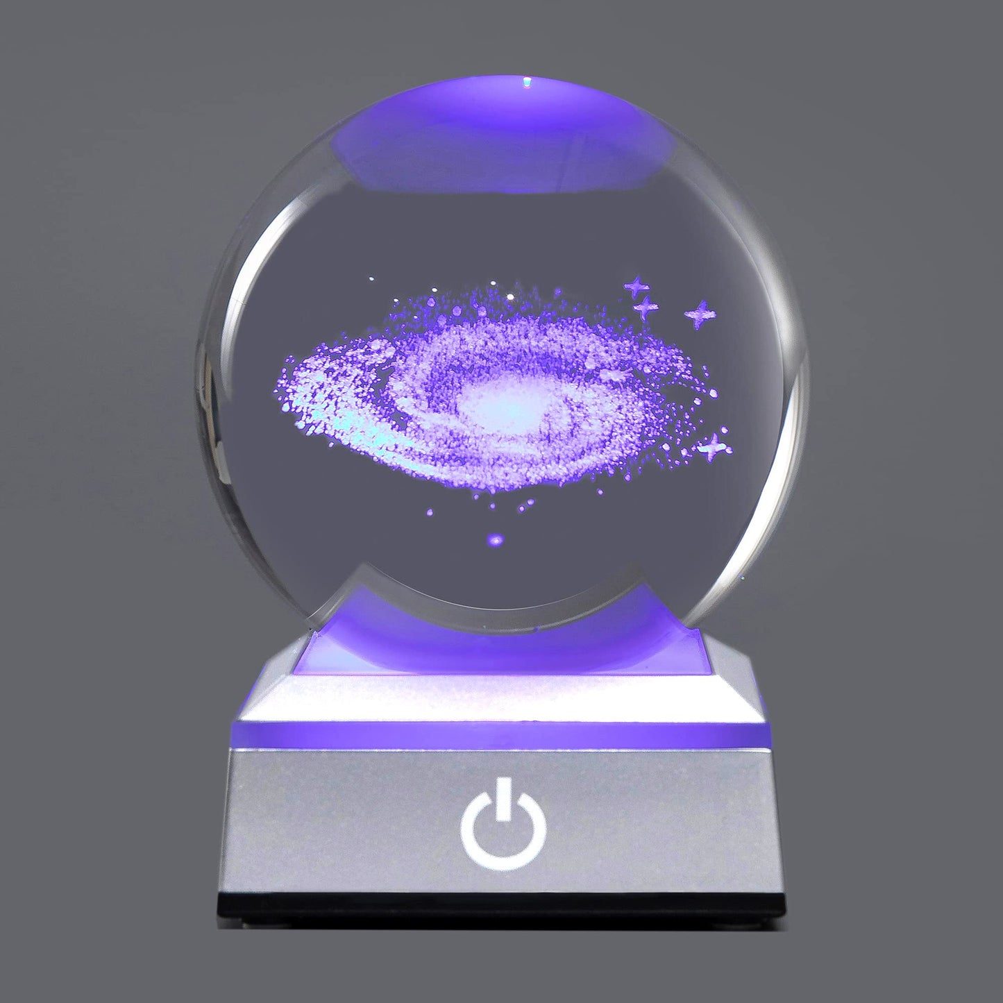 hochance 3D Galaxy Milk Way Crystal Ball Nightlight Multicolor Decolamp for Science Astronomy Space, for Boyfriends Husband Him,Presents for Fathers Kids Boys Birthday