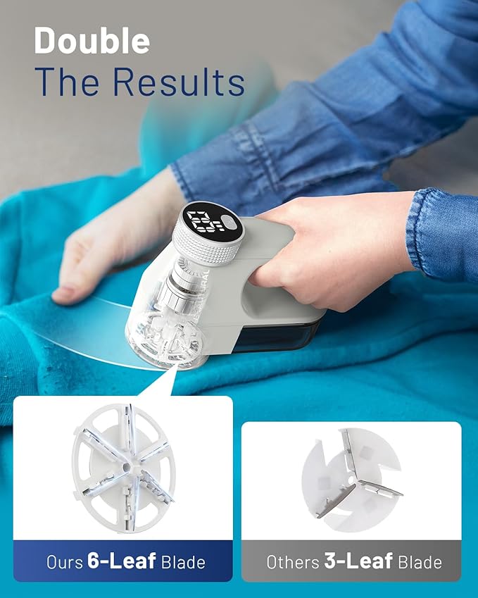 BEAUTURAL Fabric Shaver, Rechargeable Lint Remover, Electric Portable Sweater