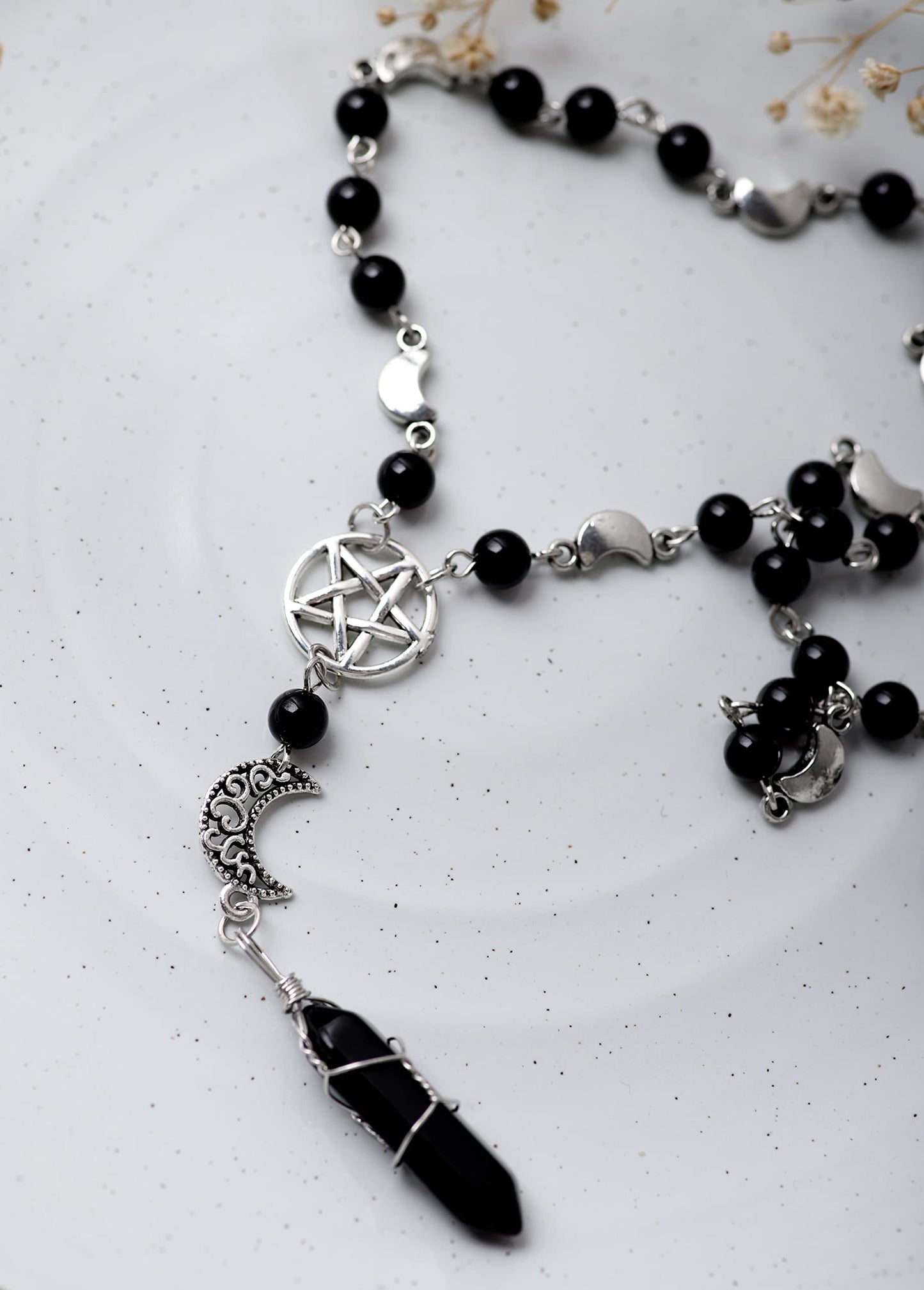 Sacina Gothic Emo Grunge Crescent Moon Choker Necklace, Moon Sun Pendant, Gothic Goth Necklace, Halloween Christmas Jewelry Gift for Women