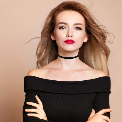 AnalysisyLove Classic Black Velvet Choker Necklace for Women, Valentines Birthday Gifts, Halloween Cosplay Jewelry