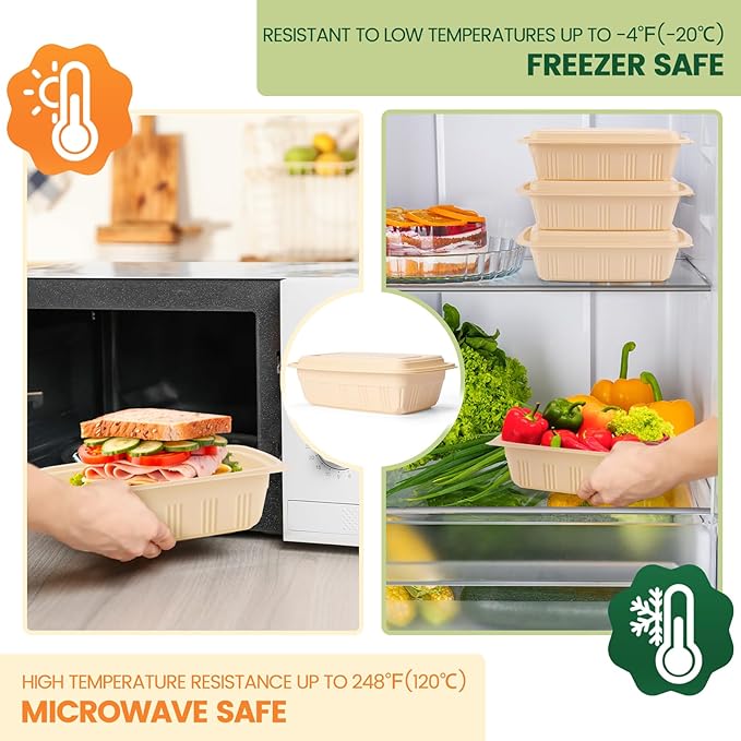 100 Piece Meal Prep Containers
