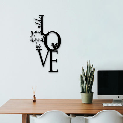 Love Wall Decor "All You Need Is Love" Sculpture, add romantic home decoration to living room, bedroom and kitchen