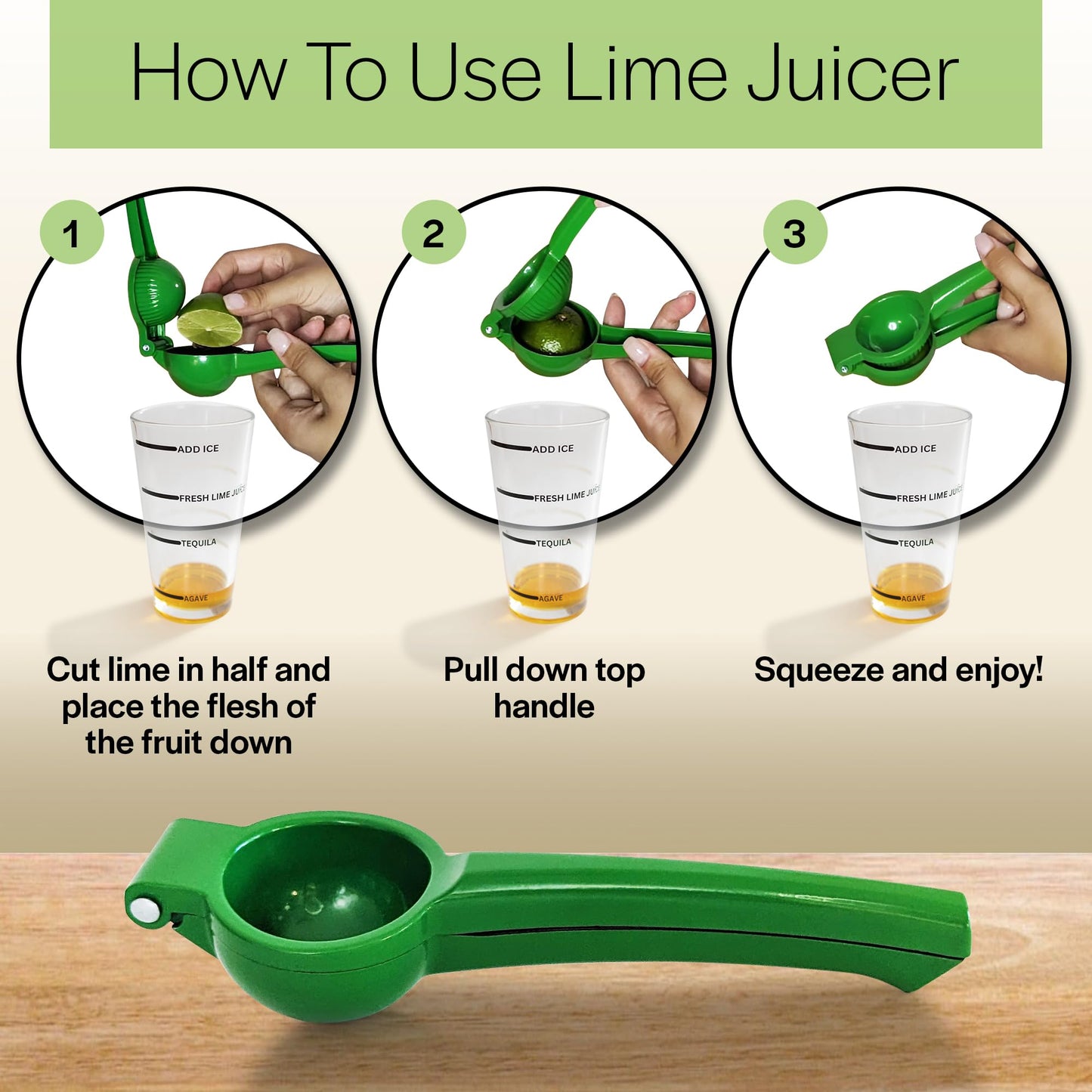 The Perfect Margarita | Easy to Use Margarita Cocktail Shaker Kit | Single & Double Recipes | No Jiggers or Measuring Tools Needed | Bartender Quality Shaker and Hand Juicer | Home Bar Accessories