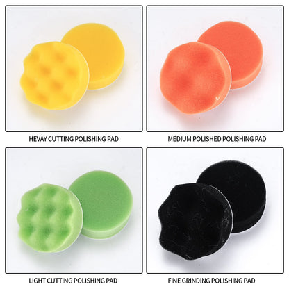 15 Pcs Car Polishing Pads for Drill, Car Polishers and Buffers Sponges Wool Buffing Pads, for Cordless Screwdrivers, Polishing Machines, Auto Polisher, Sanding, Waxing, Drill Attactment