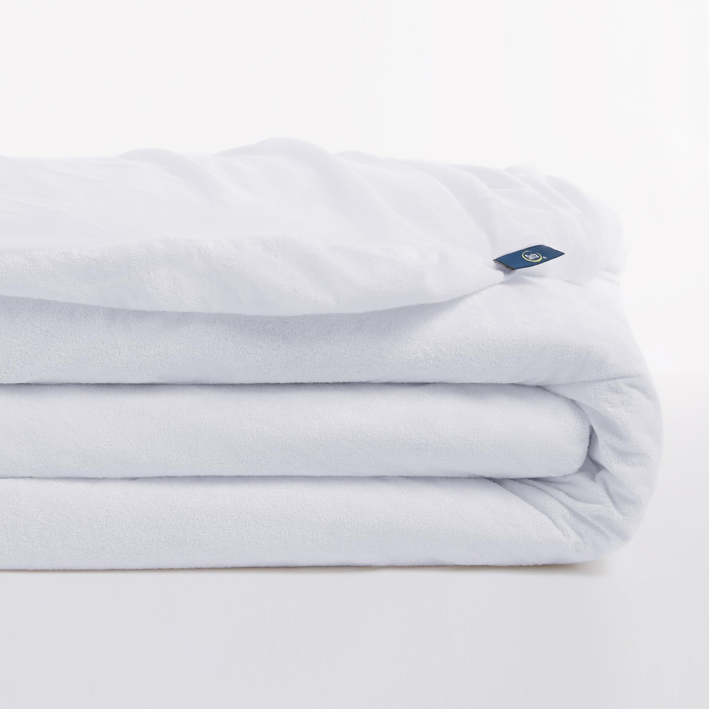 Serta Soft Top Mattress Cover, Odor-Preventing and Stain-Resistant Waterproof Mattress Protector, 18" Elastic Deep Pocket for Secure Fit, Twin Mattress Pad, White