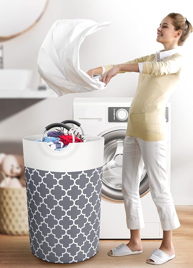 Large Laundry Basket Laundry Hamper Bag Washing Bin Clothes Bag Collapsible Tall