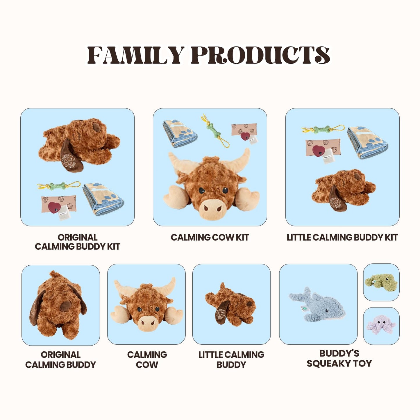 calming buddy - Little Buddy Kit - Puppy Hearbeat Toy for Small Puppy, Anxiety Relief with Reusable Heat Pack and Lavender, Sleep Aid for Dogs, Plush Comfort Toy, Includes Blanket & Squeaky Toy