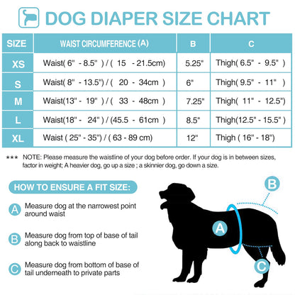 Avont 3 Pack Washable Dog Diapers Female, Reusable Dog Period Diapers Cover, Female Dog Diapers for Heat Cycle, Incontinence, Girl Dog Diapers Dress -M Black/Brown/Grey